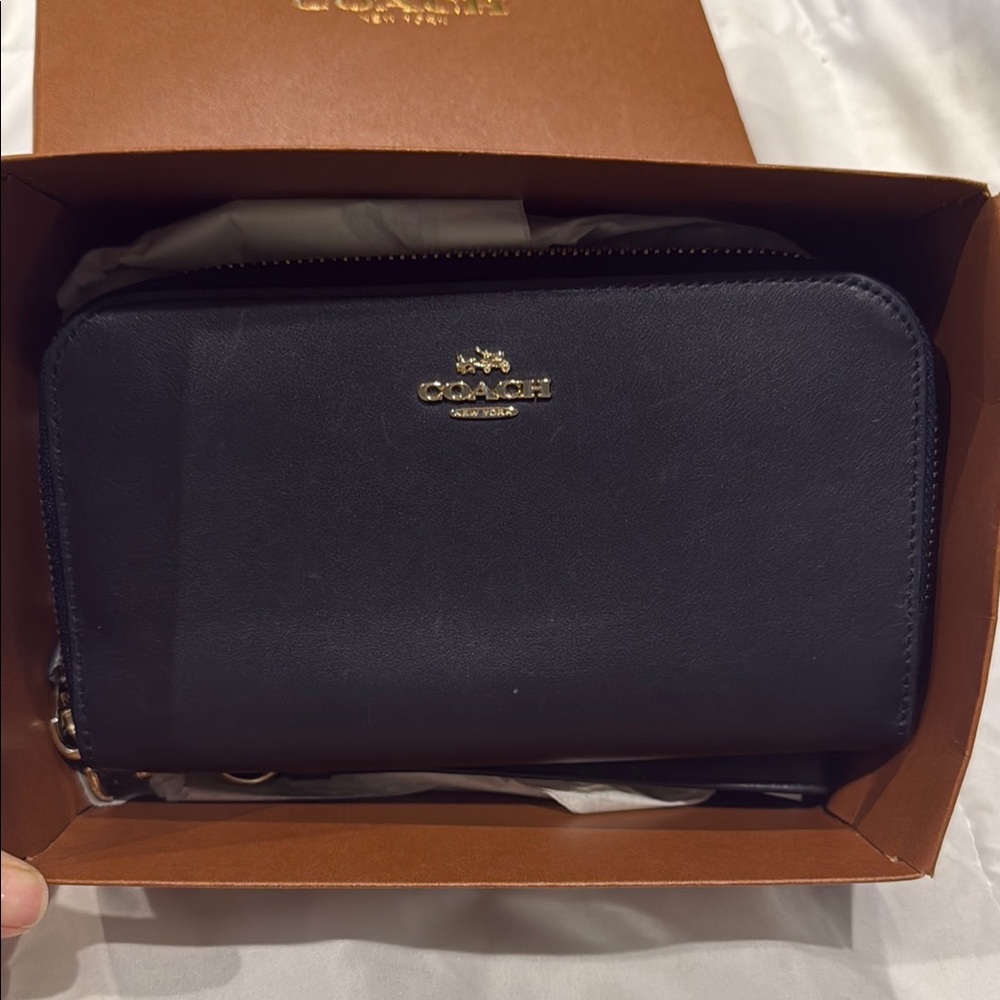 Coach Brown and Gold Clutch